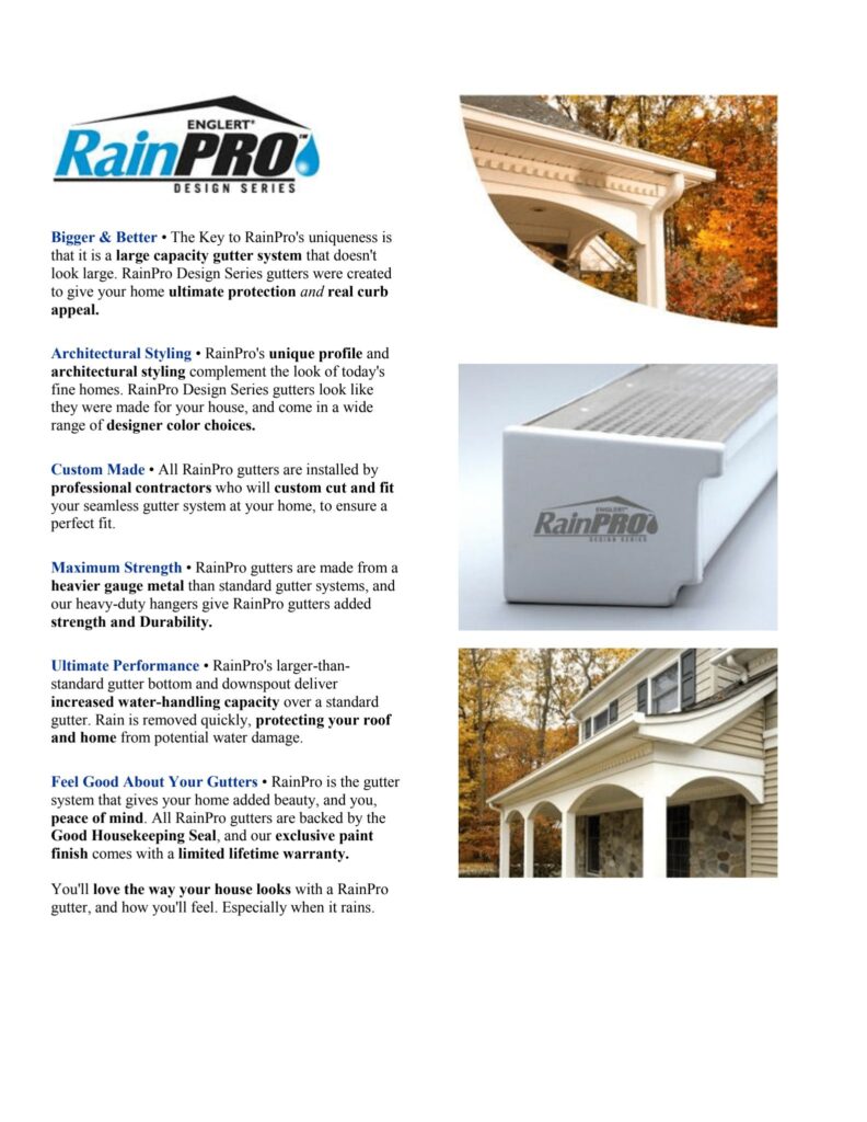 Rain Pro Gutters Brochure